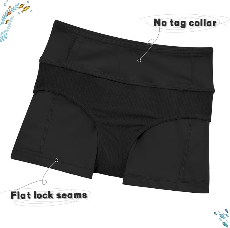 Willit Girls Swim Shorts with Pockets UPF 50+ Sun Protection Swimming Bottom - Image 3
